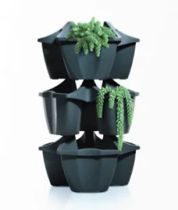 Prosperplast Kvetináč CROWL antracit 48 cm