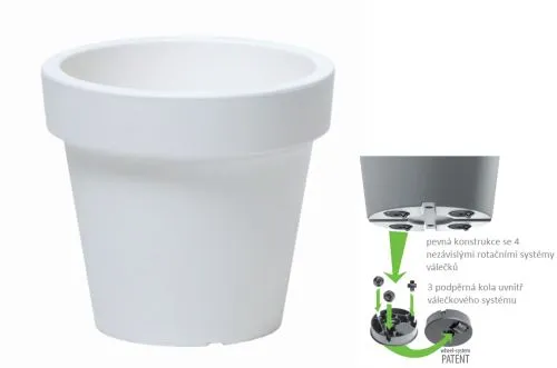 Prosperplast Kvetináč Lofly biely, variant 49 cm