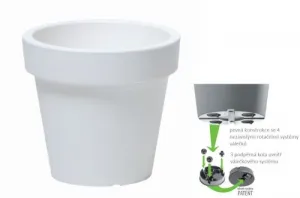 Prosperplast Kvetináč Lofly biely, variant 49 cm