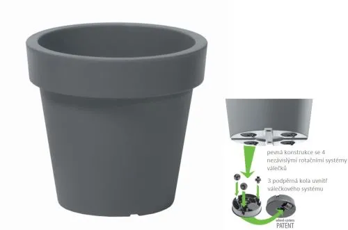 Prosperplast Kvetináč Lofly šedý kameň, varianta 39 cm