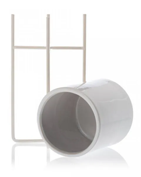HowHomely Kvetináč Flori 23,5 cm biely
