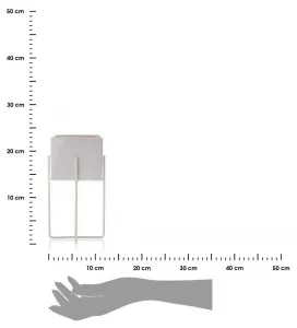 HowHomely Kvetináč na stojane Mizu I 23 cm biely