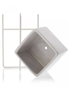 HowHomely Kvetináč na stojane Mizu I 23 cm biely