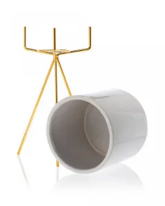 HowHomely Kvetináč na stojane Emma 28 cm biely