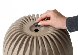 HowHomely Kvetináč pásikavý ECO 24 cm zelený