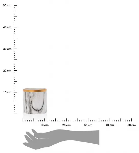 HowHomely Kvetináč Sona 11 cm mramor