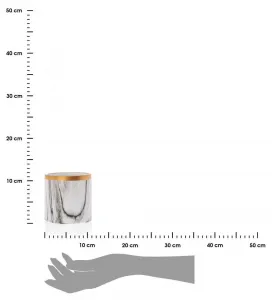 HowHomely Kvetináč Sona 11 cm mramor