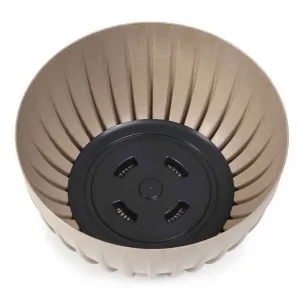 HowHomely Kvetináč pásikavý ECO 24 cm zelený