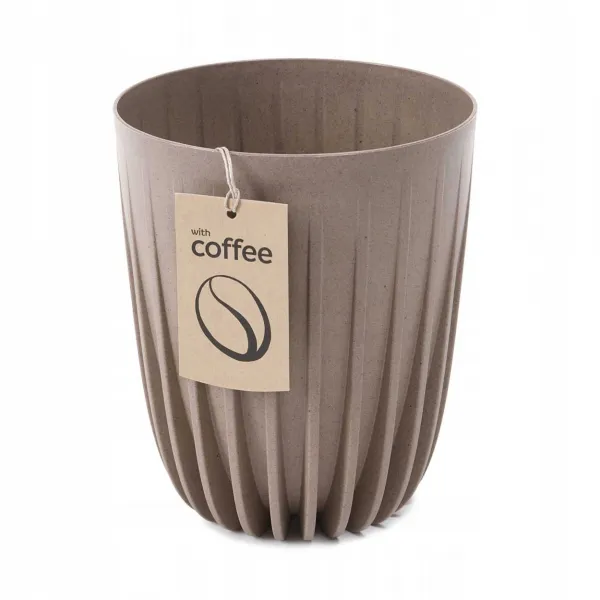 HowHomely Kvetináč STRIPPED ECO VII 19 cm latté