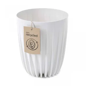 HowHomely Kvetináč STRIPPED ECO I 39 cm biely