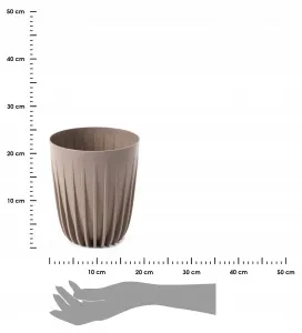 HowHomely Kvetináč STRIPPED ECO VII 19 cm latté
