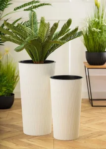 HowHomely Kvetináč URBANIKA ECO 46 cm biely