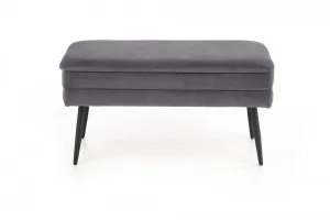Lavica s úložným priestorom VELVA Halmar Sivá / čierna