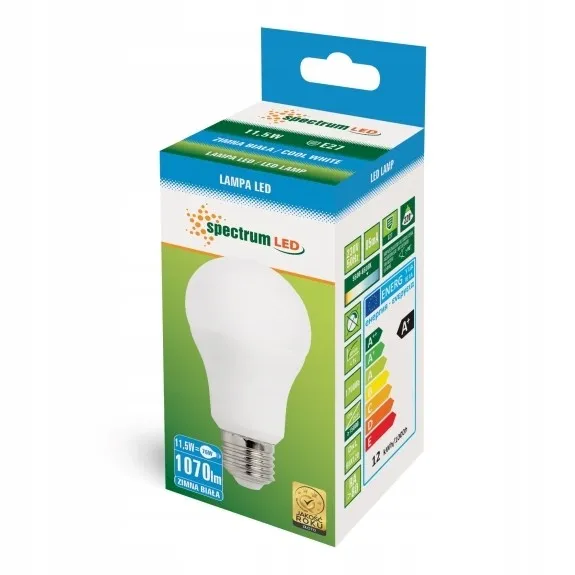 Spectrum LED LED žiarovka GLS 11,5W E-27 studená biela