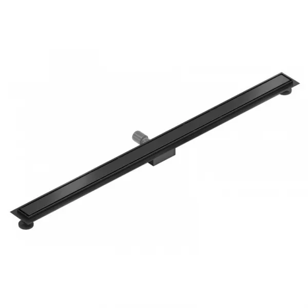 Lineárny odtokový žľab 150 cm MEXEN FLAT 2v1 čierny