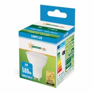 Spectrum LED LED žárovka GU10 230V 6W studená bílá