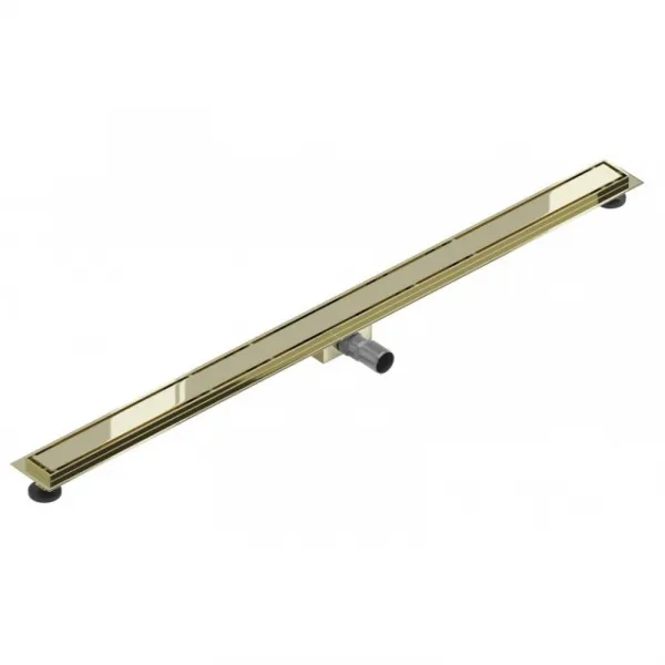 Lineárny odtokový žľab 110 cm MEXEN FLAT 2v1 zlatý