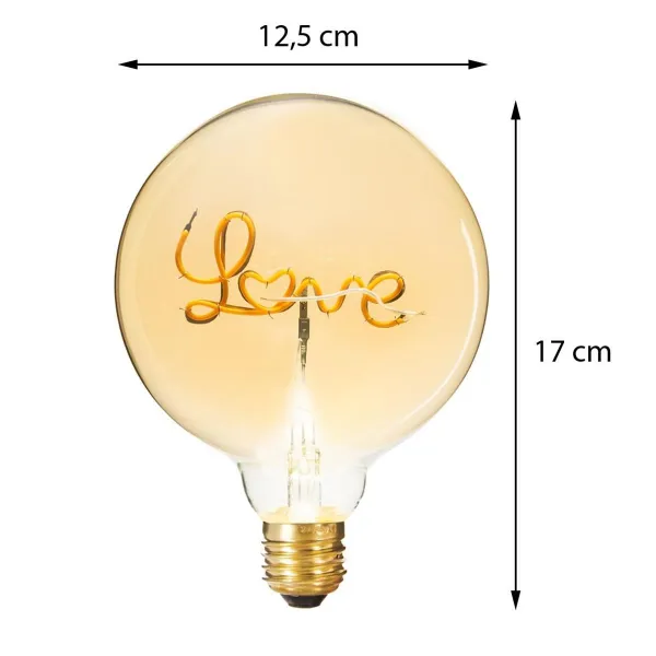 ATMOSPHERA LED žárovka LOVE 2W E27 teplá bílá