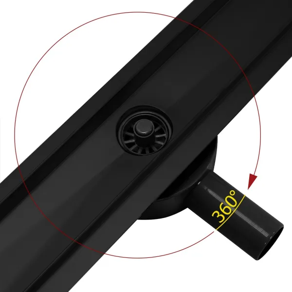 REA sprchový žľab NEREZ GREEK 900 MAT BLACK