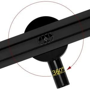 REA sprchový žľab NEREZ NEO SLIM PRO 700 BLACK