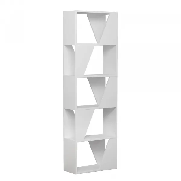 Moderná knižnica Houseland FRAME biela