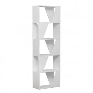 Moderná knižnica Houseland FRAME biela