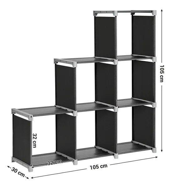 SONGMICS Variabilné kovový regál 6 kociek nosnosť 60 Kg