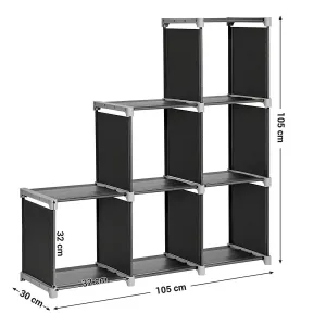 SONGMICS Variabilné kovový regál 6 kociek nosnosť 60 Kg