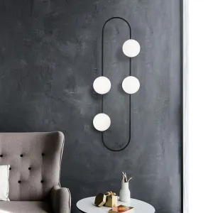 Opviq Nástenná lampa Abakus čierna