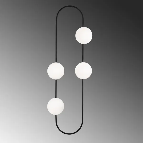 Opviq Nástenná lampa Abakus čierna