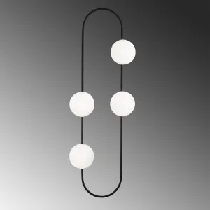 Opviq Nástenná lampa Abakus čierna