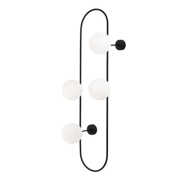 Opviq Nástenná lampa Abakus čierna