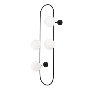 Opviq Nástenná lampa Abakus čierna