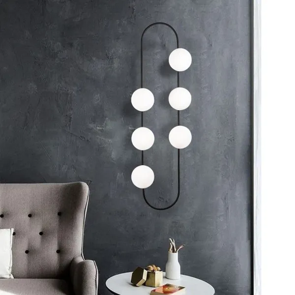 Opviq Nástenná lampa Abekus biela/čierna