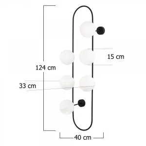 Opviq Nástenná lampa Abekus biela/čierna