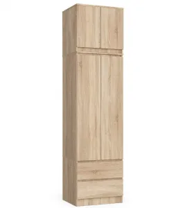 Ak furniture Nadstavec na šatníkovú skriňu Star 60 cm dub sonoma matný