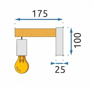 TooLight Nástenná lampa Alo čierna/prírodná