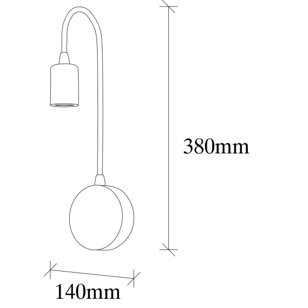 Opviq Nástenná lampa Baston I čierna