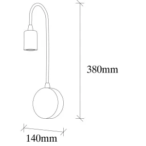 Opviq Nástenná lampa Baston I čierna