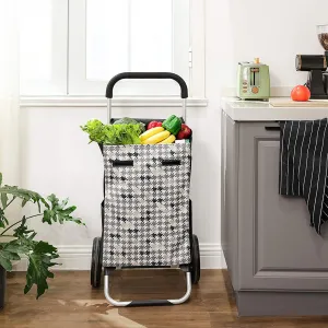 SONGMICS Nákupný vozík LETRE 40 l čierny