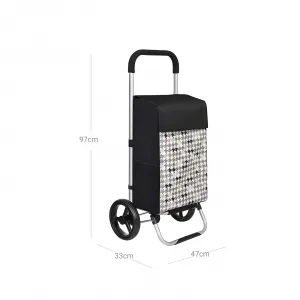 SONGMICS Nákupný vozík LETRE 40 l čierny