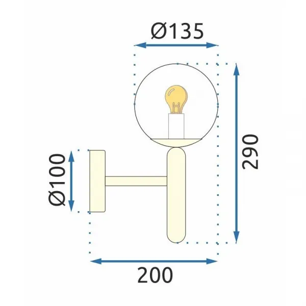 TooLight Nástenná lampa APP894-1W zlatá