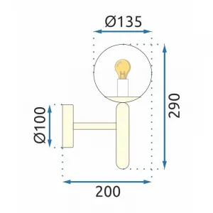 TooLight Nástenná lampa APP894-1W zlatá