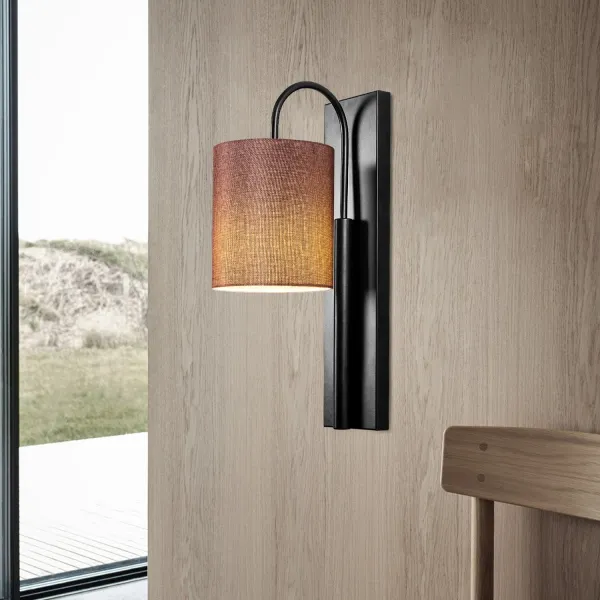 Opviq Nástenná lampa Baston II čierna/hnedá