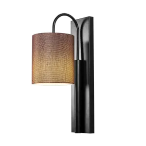 Opviq Nástenná lampa Baston II čierna/hnedá