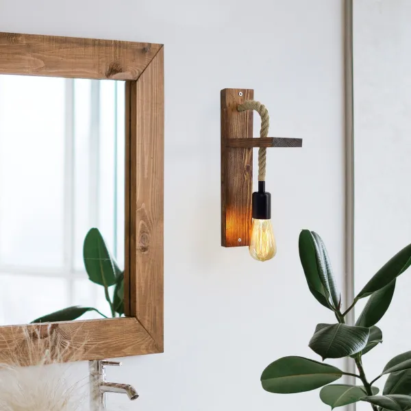 Opviq Nástenná lampa Aplik I hnedá