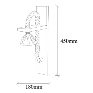Opviq Nástenná lampa Erebos III prírodná