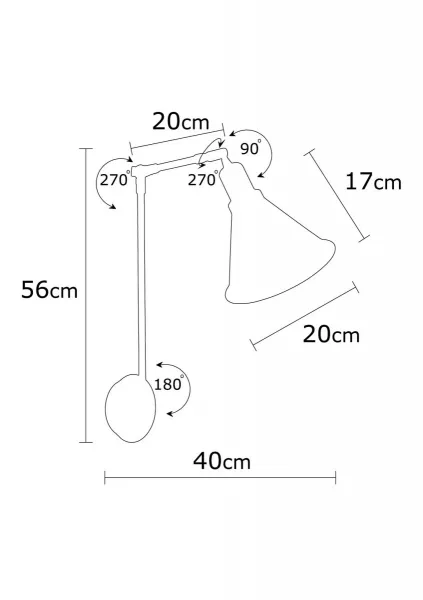 ASIR Nástenná lampa BERCESTE čierna