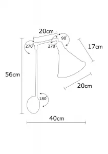 ASIR Nástenná lampa BERCESTE čierna