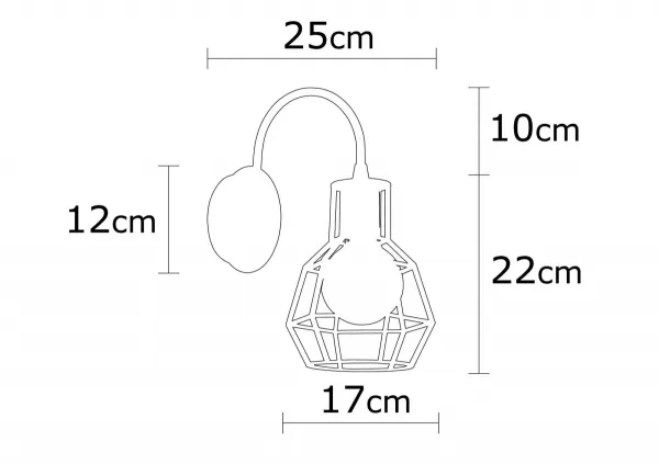 Opviq Nástenná lampa Kapadokya čierna